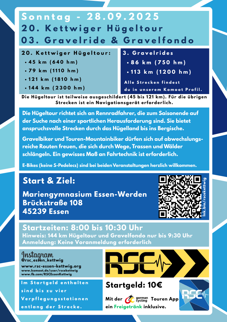 Hügeltour und Gravelrides